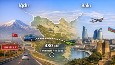 Türkiyənin şərqində yerləşən Iğdırdan Azərbaycanın paytaxtı Bakıya getmək istəyənlərin ən
